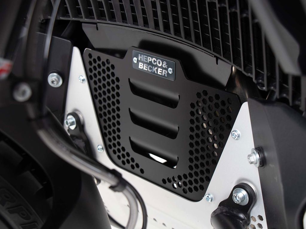 Placa protectora adicional para bloque de motor, color negro, Hepco&Becker KTM 890 Adventure/ R/ Rally '21-'22