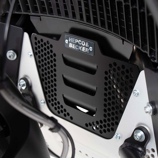 Placa protectora adicional para bloque de motor, color negro, Hepco&Becker KTM 890 Adventure/ R/ Rally '21-'22
