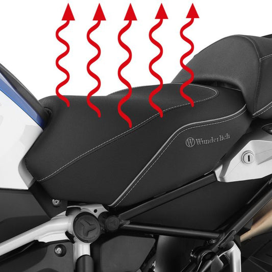 Sillín Wunderlich negro AKTIVKOMFORT con calefacción de asiento Smart Plug & Play BMW R1250GS / Adv.