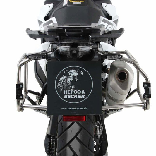 Portaequipajes de acero inoxidable Hepco&Becker para maletas laterales Xplorer 'Cutout' KTM 890 Adventure '21-