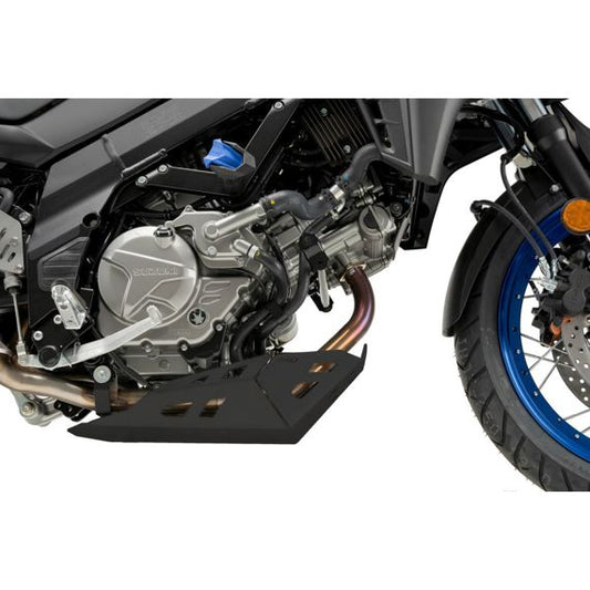 Placa de cárter de aluminio negro Puig Suzuki DL650 V-Strom / XT '21-