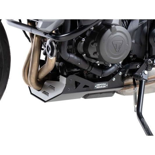 Placa de cárter plateada/negra Hepco&Becker Triumph Tiger Sport 660 '22-