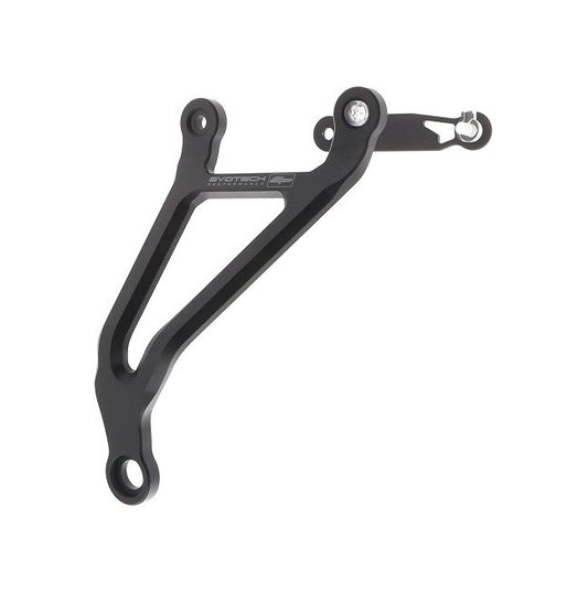 Soporte de escape con placa de cubierta negra Evotech Performance Kawasaki Z H2 '20-