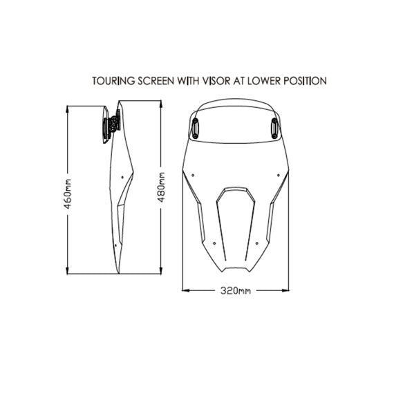 Ventana de recambio Touring con luna tintada clara Puig Honda CRF1100 '20-