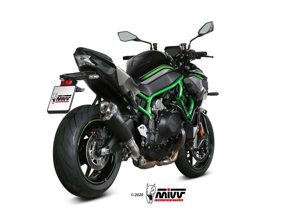 Silenciador MIVV Delta Race Black de acero inoxidable Kawasaki Z H2 '20-