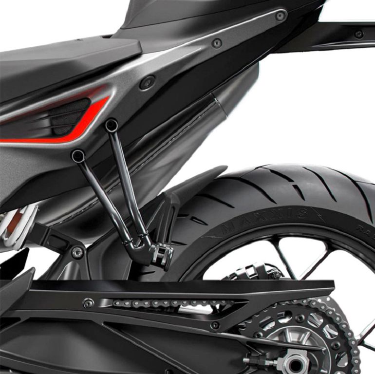 Extensión de guardabarros trasero negro mate para guardabarros original KTM 790 / 890 Duke