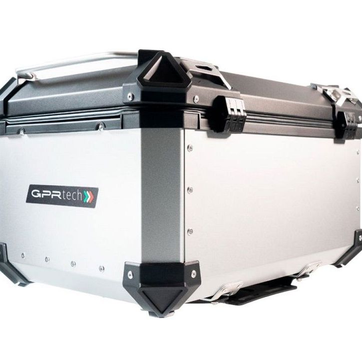 Baúl superior ALPI-TECH 55L plateado con placa de montaje universal