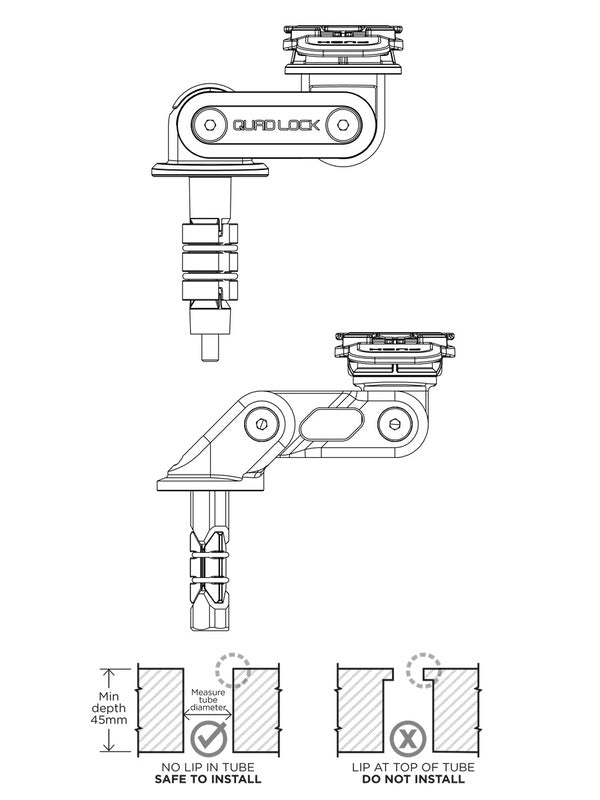 Soporte de montaje de columna de dirección QUAD LOCK Pro