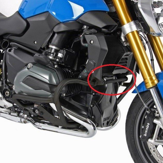 Soporte de conexión negro para barra de protección Hepco&Becker BMW R1200RS '15-/ R1200R '15-/ R1200GS LC '13-