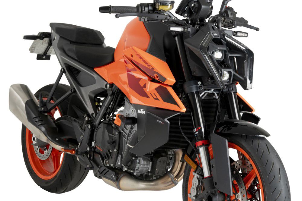 Alerón lateral Downforce Naked de Puig para la KTM 990 Duke '24 - aspecto carbono