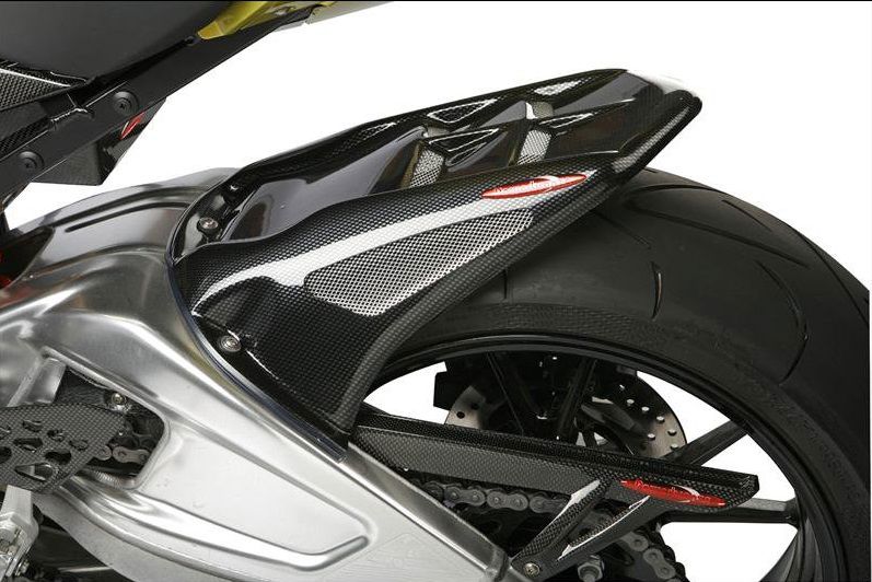 Guardabarros trasero sport-line carbono con malla dorada BMW S1000RR 2010- UVK
