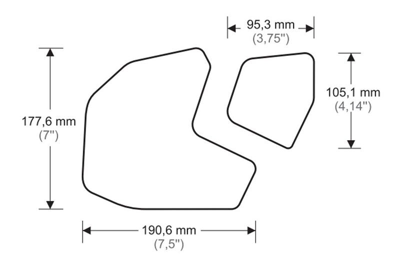 Adhesivos protectores de depósito/puños negros Puig Yamaha MT-09 '13-/SP '18-