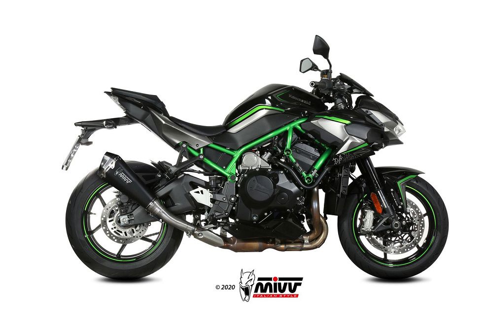 Silenciador MIVV Delta Race Black de acero inoxidable Kawasaki Z H2 '20-
