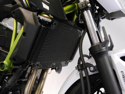 Cubierta del radiador negra Evotech Performance Kawasaki Z650 '17-