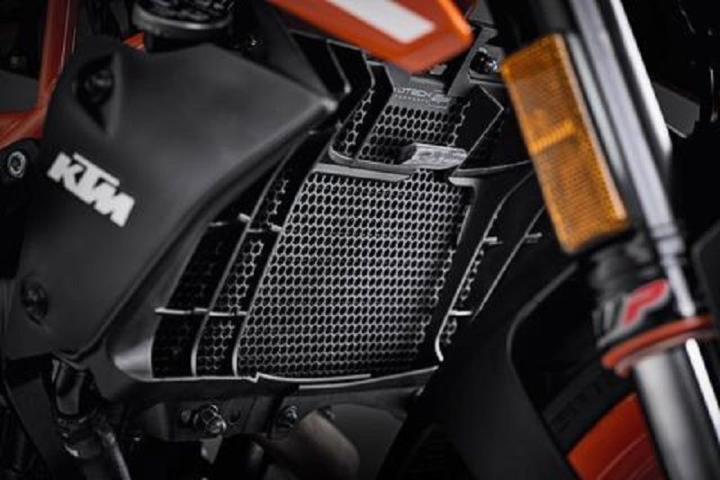 Cubierta del radiador negra Evotech Performance KTM 125 Duke '17-