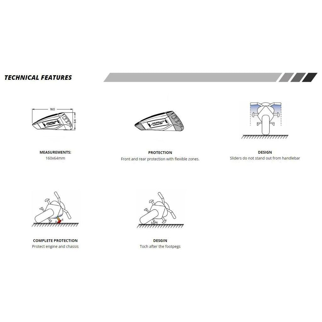 Deslizadores Puig modelo Pro 2.0 Honda CB650R '19- / CB650F '14-20