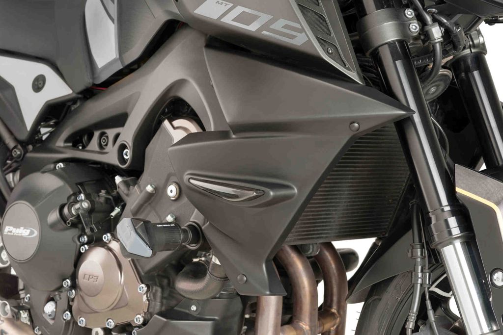 Paneles laterales Puig (conjunto) negro mate para radiador Yamaha MT-09/SP '17-