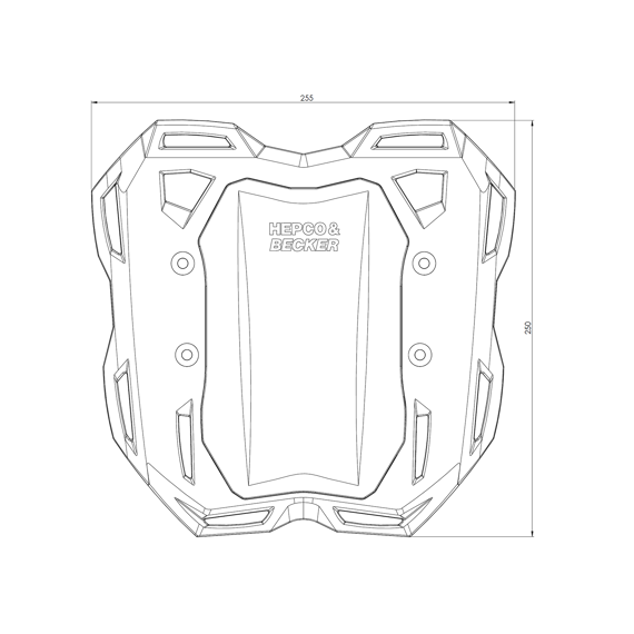 Topdrager zwart smartrack Hepco&Becker Yamaha XT700Z Tenere '25-