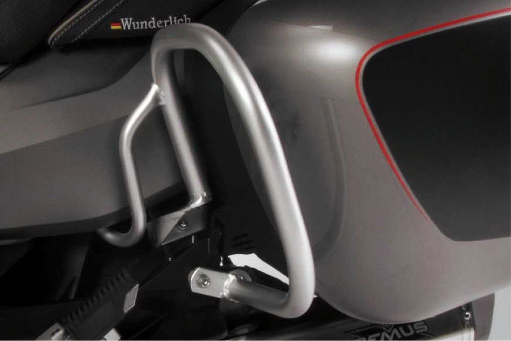Barra protectora de maleta plateada BMW R1200RT -'13 Wunderlich