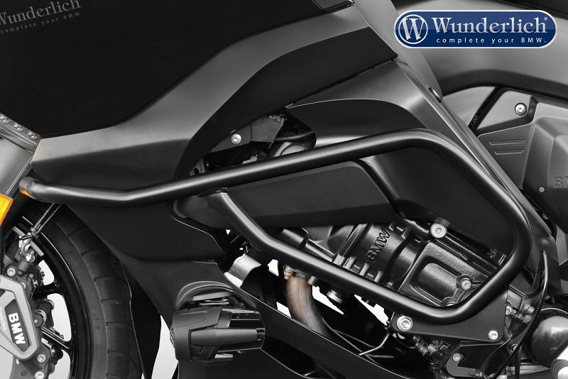 Juego de barras de protección del motor BMW K1600B/Grand America/GT/GTL - negro Wunderlich