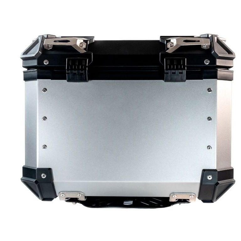 Baúl superior ALPI-TECH 45L plateado con placa de montaje universal