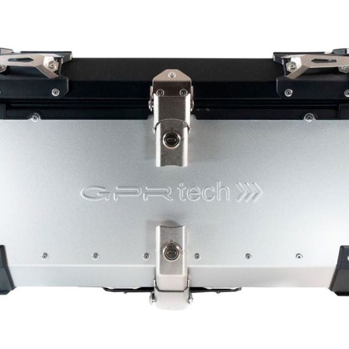Baúl superior ALPI-TECH 55L plateado con placa de montaje universal