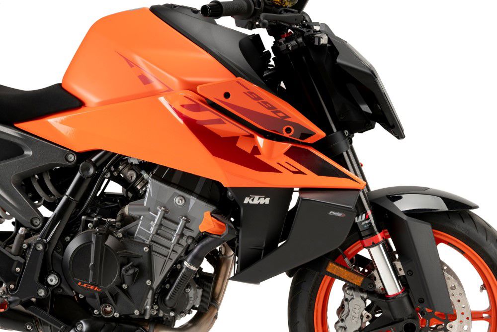 Alerón lateral Downforce Naked de Puig para la KTM 990 Duke '24 - aspecto carbono