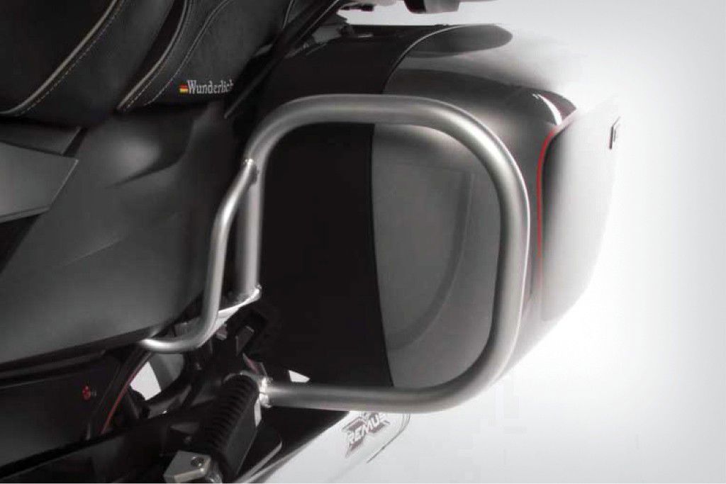 Barra protectora de maleta plateada BMW R1200RT -'13 Wunderlich