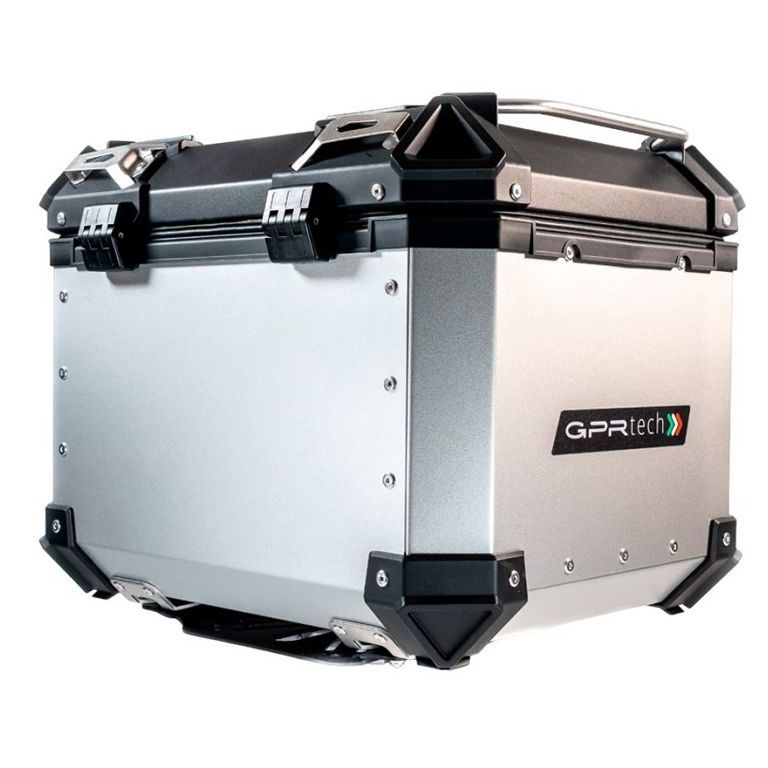Baúl superior ALPI-TECH 45L plateado con placa de montaje universal