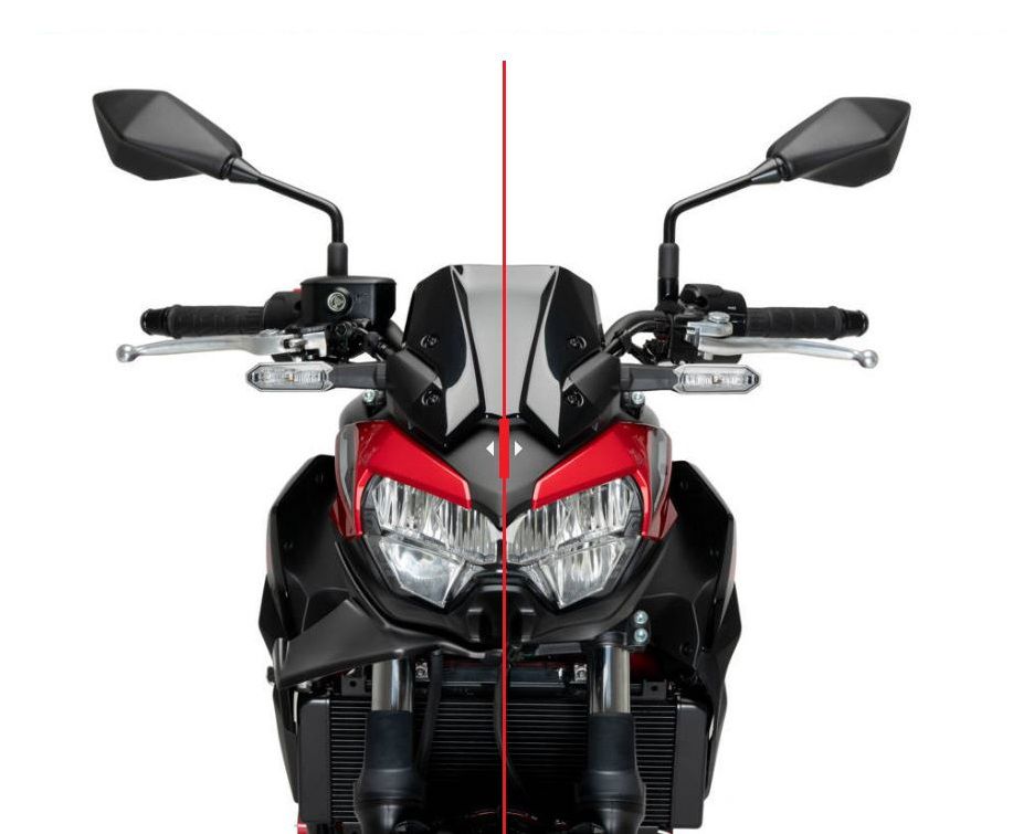 Alerón delantero Naked Negro Mate Puig para Kawasaki Z650 '21-
