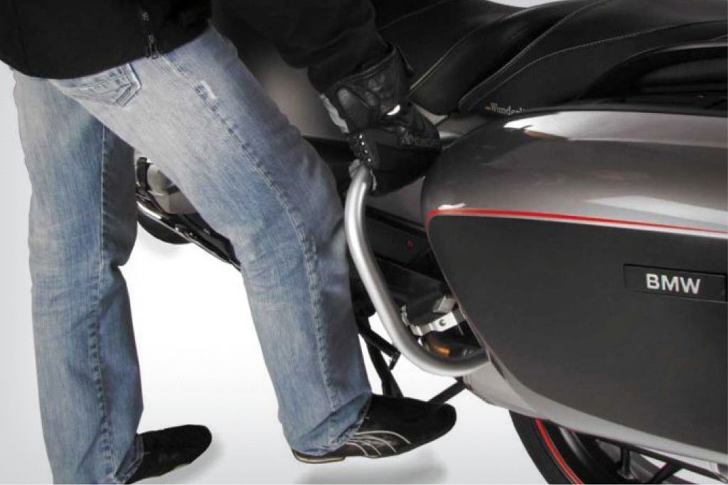 Barra protectora de maleta plateada BMW R1200RT -'13 Wunderlich