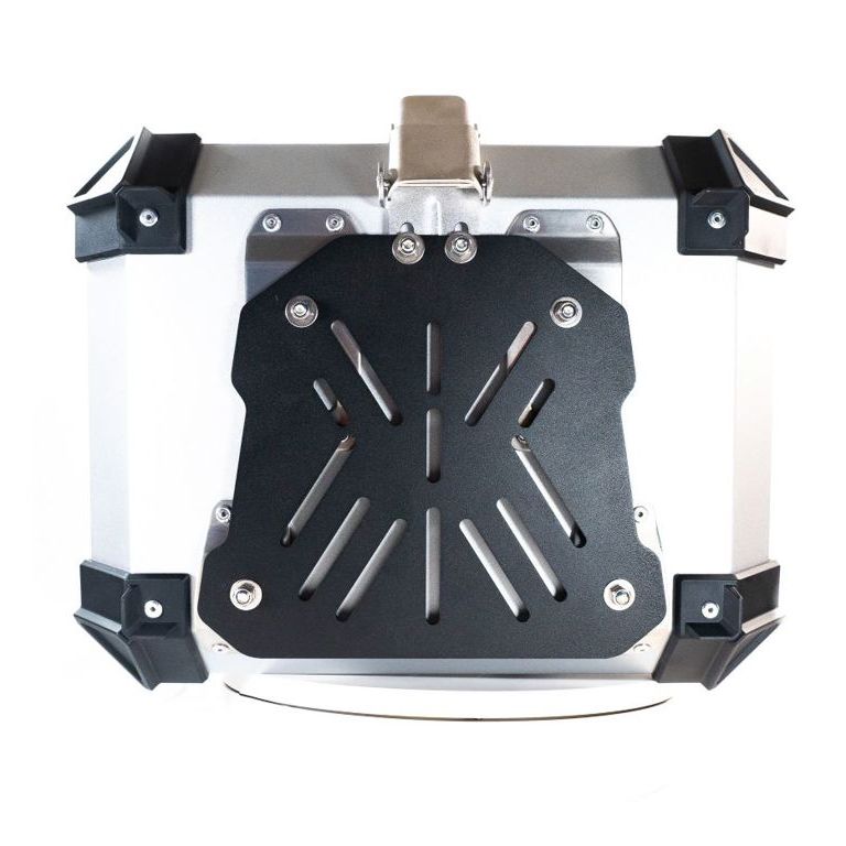 Baúl superior ALPI-TECH 55L plateado con placa de montaje universal