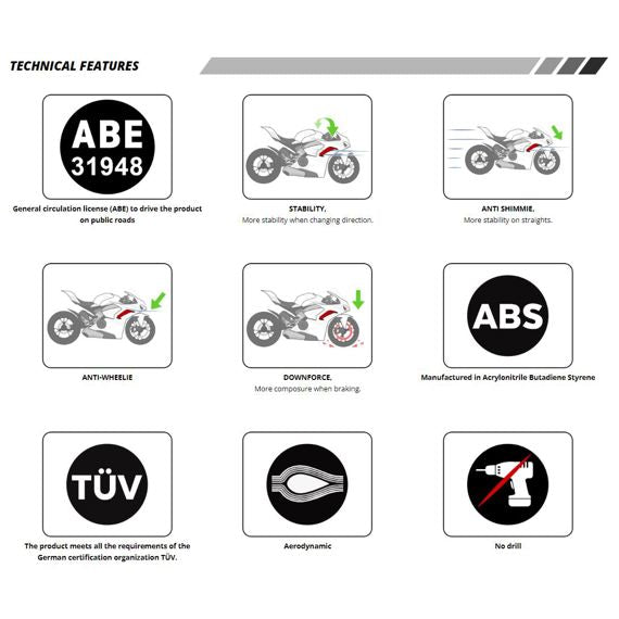 Alerón delantero Naked símil carbono Puig para Suzuki GSX-8S '23-