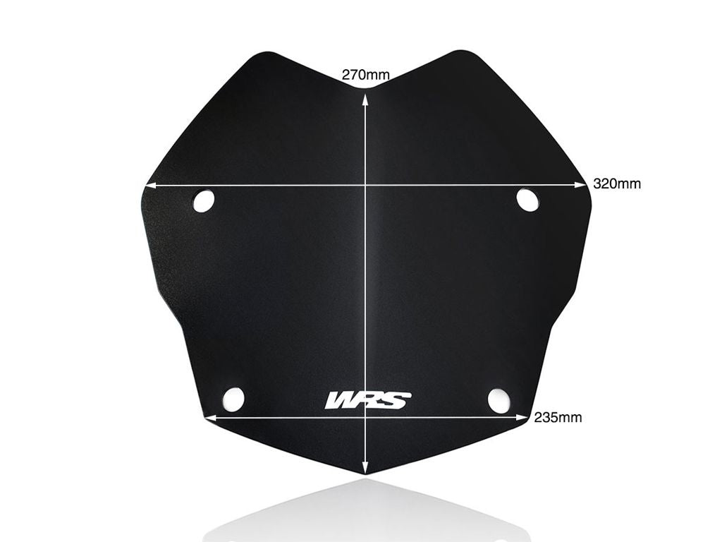 Parabrisas de repuesto modelo rally WRS BMW R1200GS '13-17 / R1250GS '18-23 negro mate