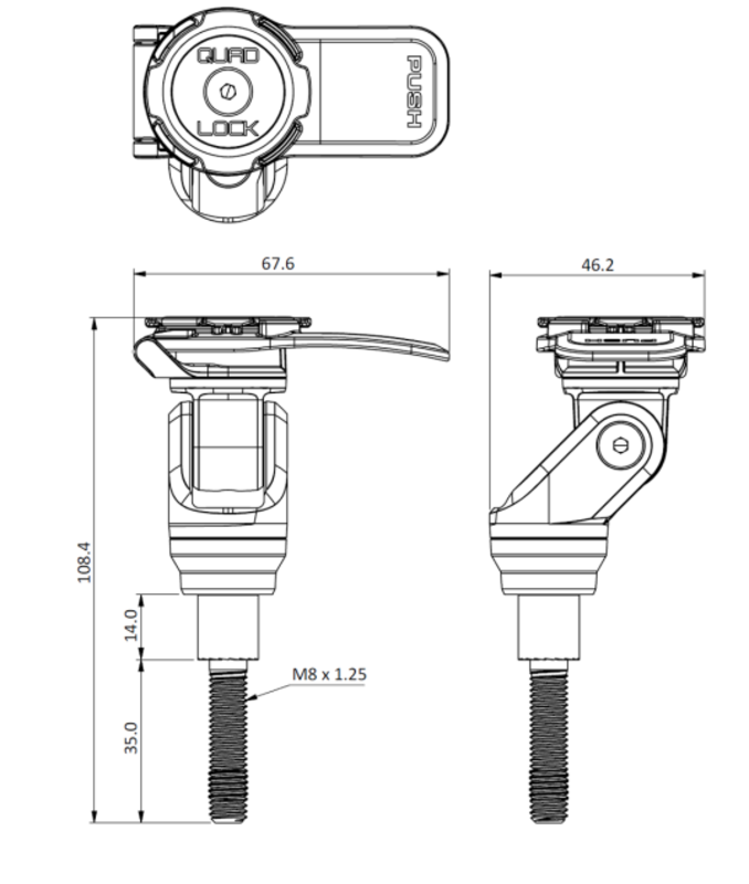 QUAD LOCK Montaje con abrazadera en el manillar