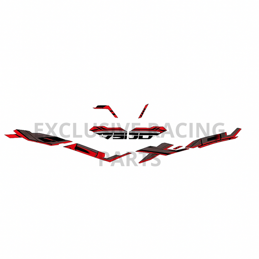 Juego de pegatinas para Honda X-ADV 750 2025 – Diseño plateado/rojo