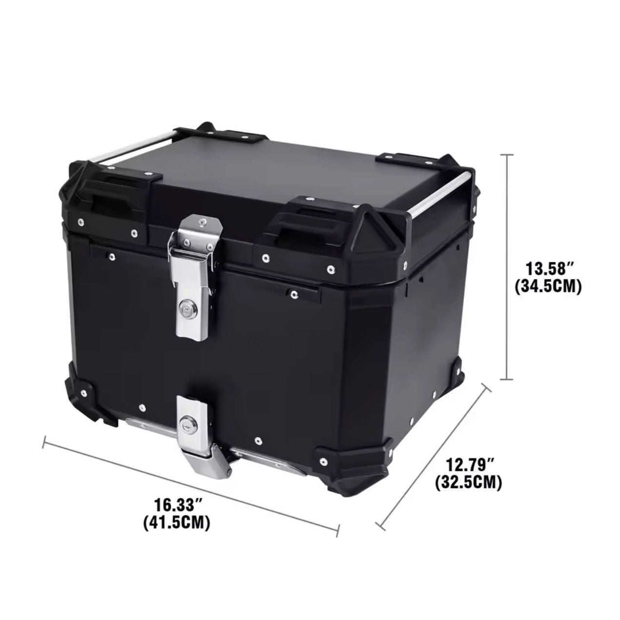 BAÚL SUPERIOR DE ALUMINIO NEGRO P2 - 45L