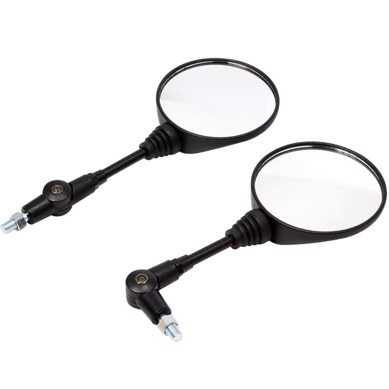 SET DE ESPEJOS UNIVERSALES P2 REDONDOS NEGROS - 8 MM