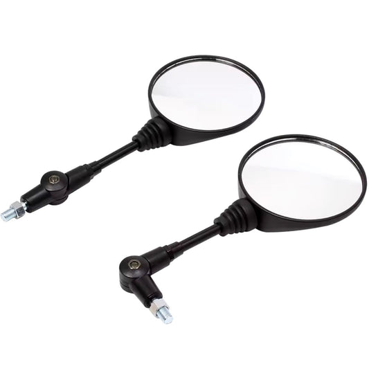 SET DE ESPEJOS UNIVERSALES P2 REDONDOS NEGROS - 10 MM