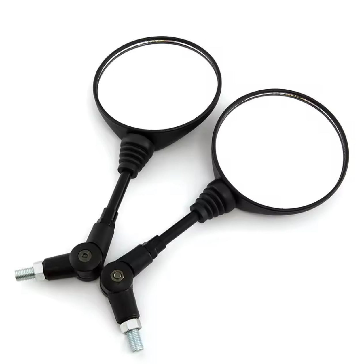 SET DE ESPEJOS UNIVERSALES P2 REDONDOS NEGROS - 8 MM