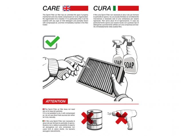 FILTRO DE AIRE P08 FILTRO SPRINT DUCATI HYPERMOTARD 950 / SP 2019-2023