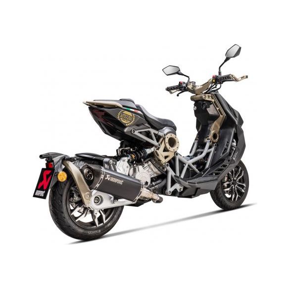 Silenciador Akrapovic de titanio negro para Italjet Dragster 125 (2021-2024)