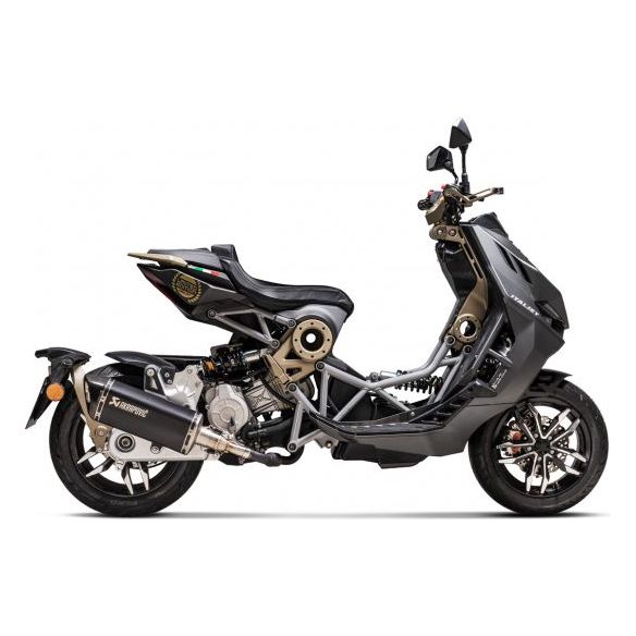 Silenciador Akrapovic de titanio negro para Italjet Dragster 125 (2021-2024)