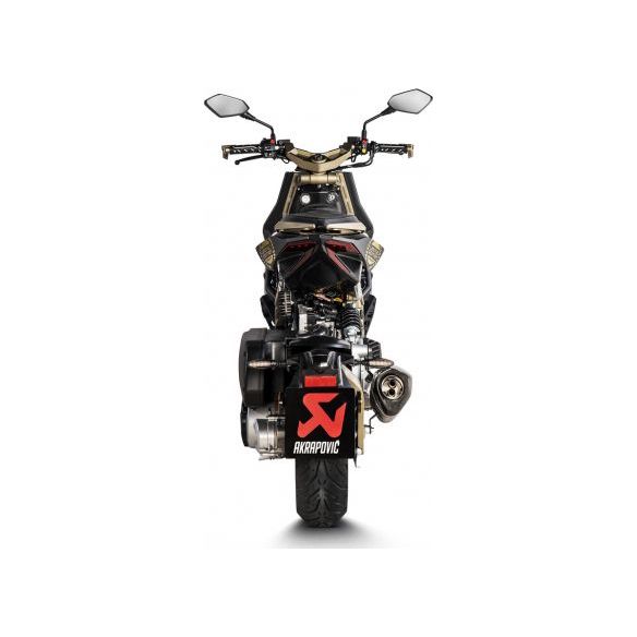 Silenciador Akrapovic de titanio negro para Italjet Dragster 125 (2021-2024)