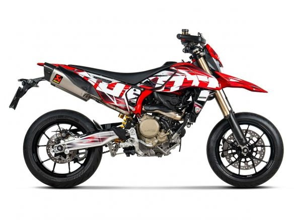 PAR DE SILENCIADORES AKRAPOVIC DE TITANIO PARA DUCATI HYPERMOTARD 698 MONO / RVE 2024