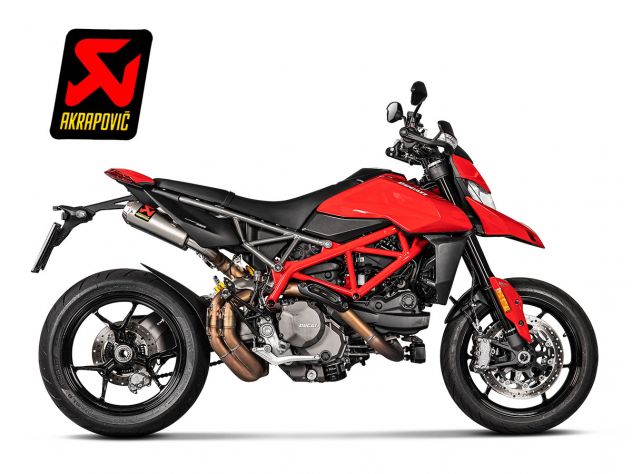 PAR DE SILENCIADORES DE TITANIO AKRAPOVIC PARA DUCATI HYPERMOTARD 950 / SP 2019-2024