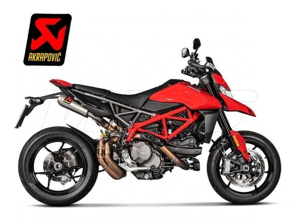 PAR DE SILENCIADORES DE TITANIO AKRAPOVIC PARA DUCATI HYPERMOTARD 950 / SP 2019-2024