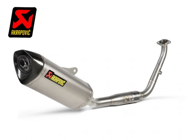SISTEMA DE ESCAPE COMPLETO AKRAPOVIC TITANIO CARBONO YAMAHA MT-125 2021-2024