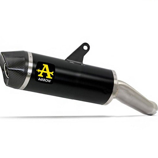 TERMINAL DE ALUMINIO Y CARBONO OSCURO ARROW APROBADO PARA CARRERAS INDY YAMAHA TENERE 700 2021-2024