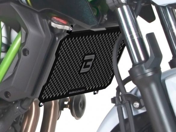 TAPA DE RADIADOR BARRACUDA ALUMINIO NEGRO KAWASAKI Z 650 2017-2022